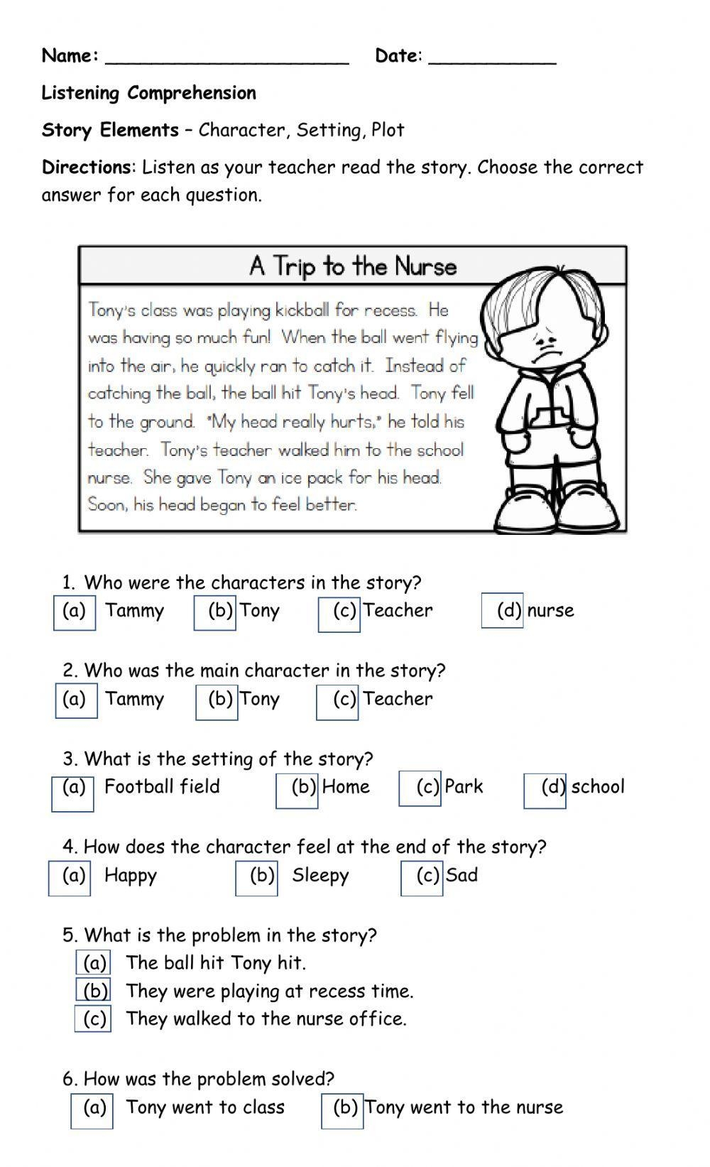 Listening Comprehension Online Exercise For Grade 2 Live Worksheets Worksheets Library