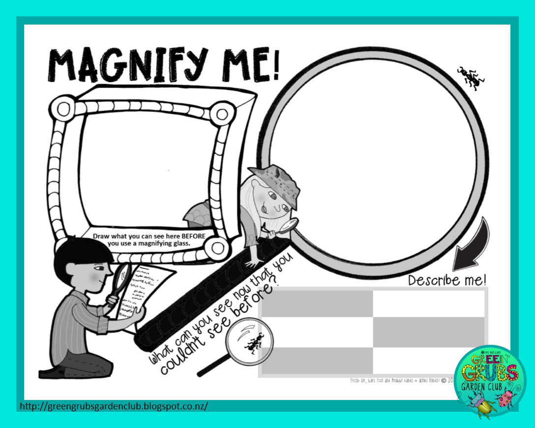 Magnifying Glass Silliness Free Printable Activity Sheet 