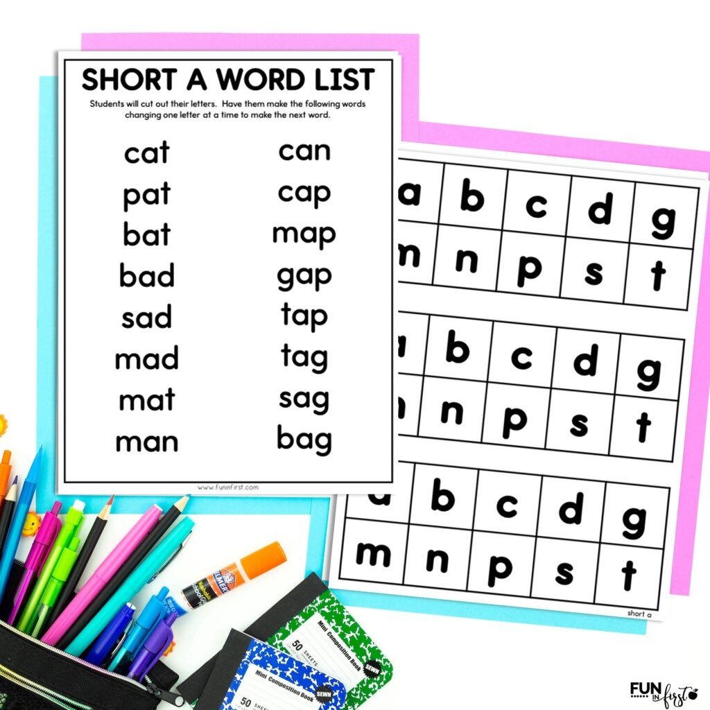 Making Words Kindergarten Worksheets