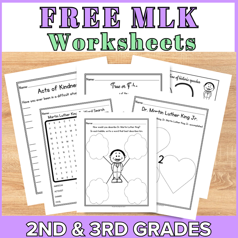 Printable Free Martin Luther King Worksheets