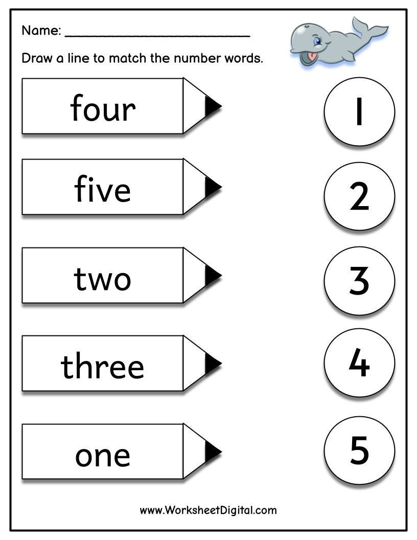 Match The Word And Number Worksheet Numbers 1 30 Large Numbers Print Preschool Kindergarten Homeschool Homework Reading Numbers 1 30 Etsy UK