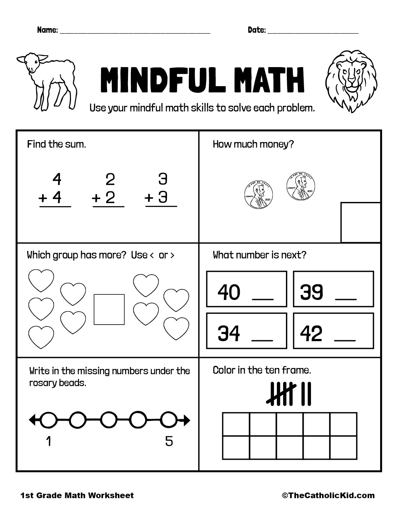 Math Worksheets For First Grade Math Worksheets For First Grade