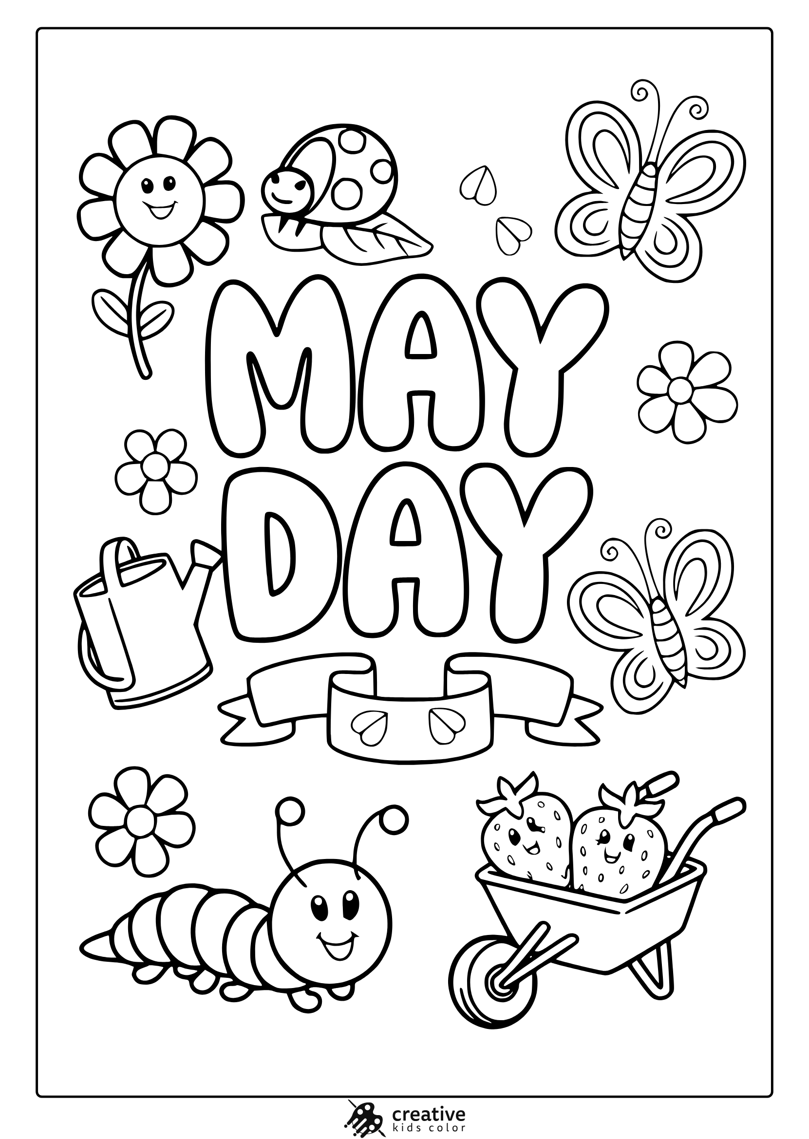 May Coloring Pages Free U0026 Fun Spring Printables 