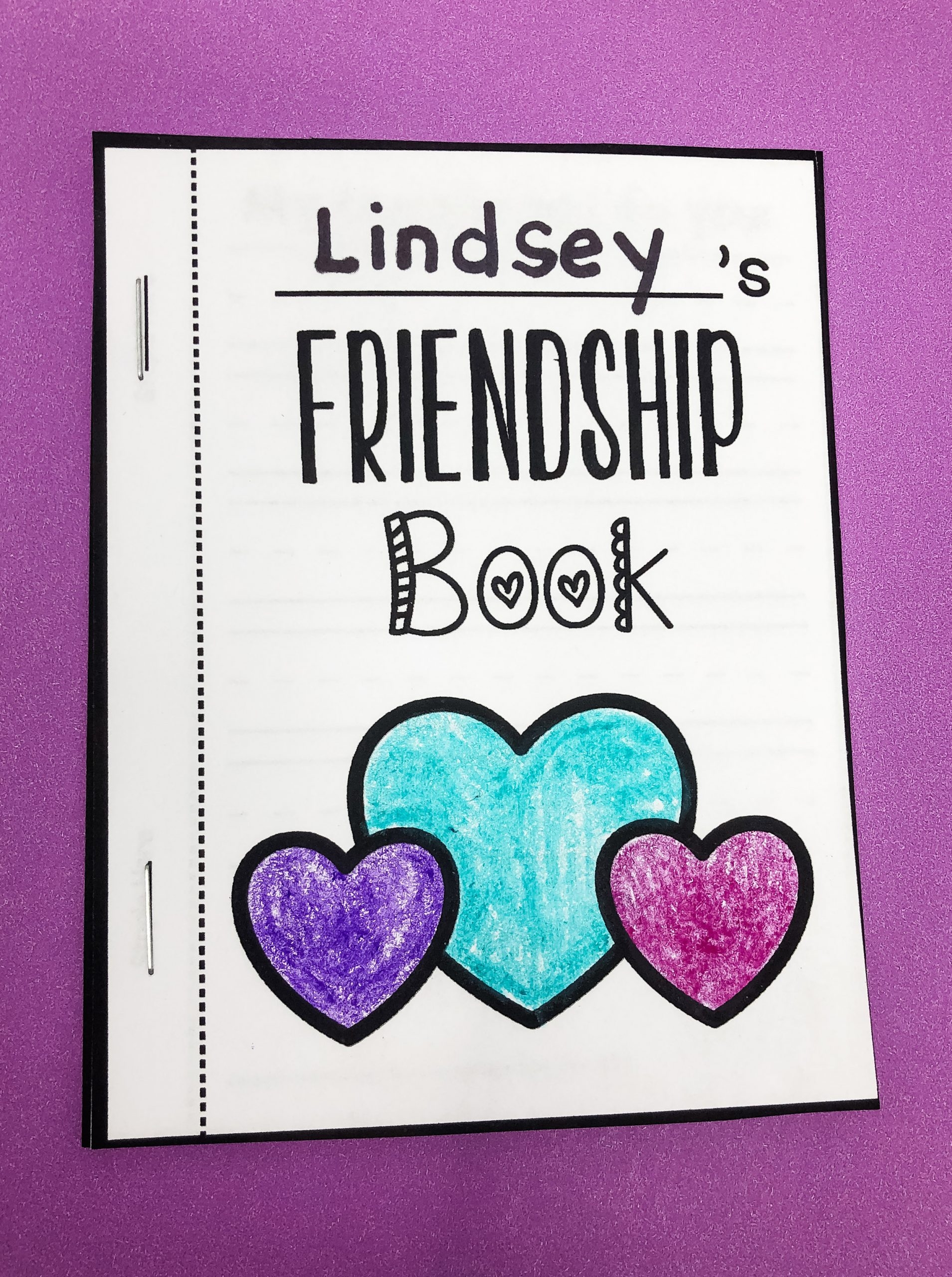 Mini Friendship Booklet The Teacher Wife