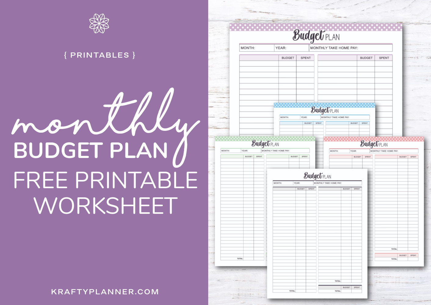 Home Budget Worksheet Free Printable