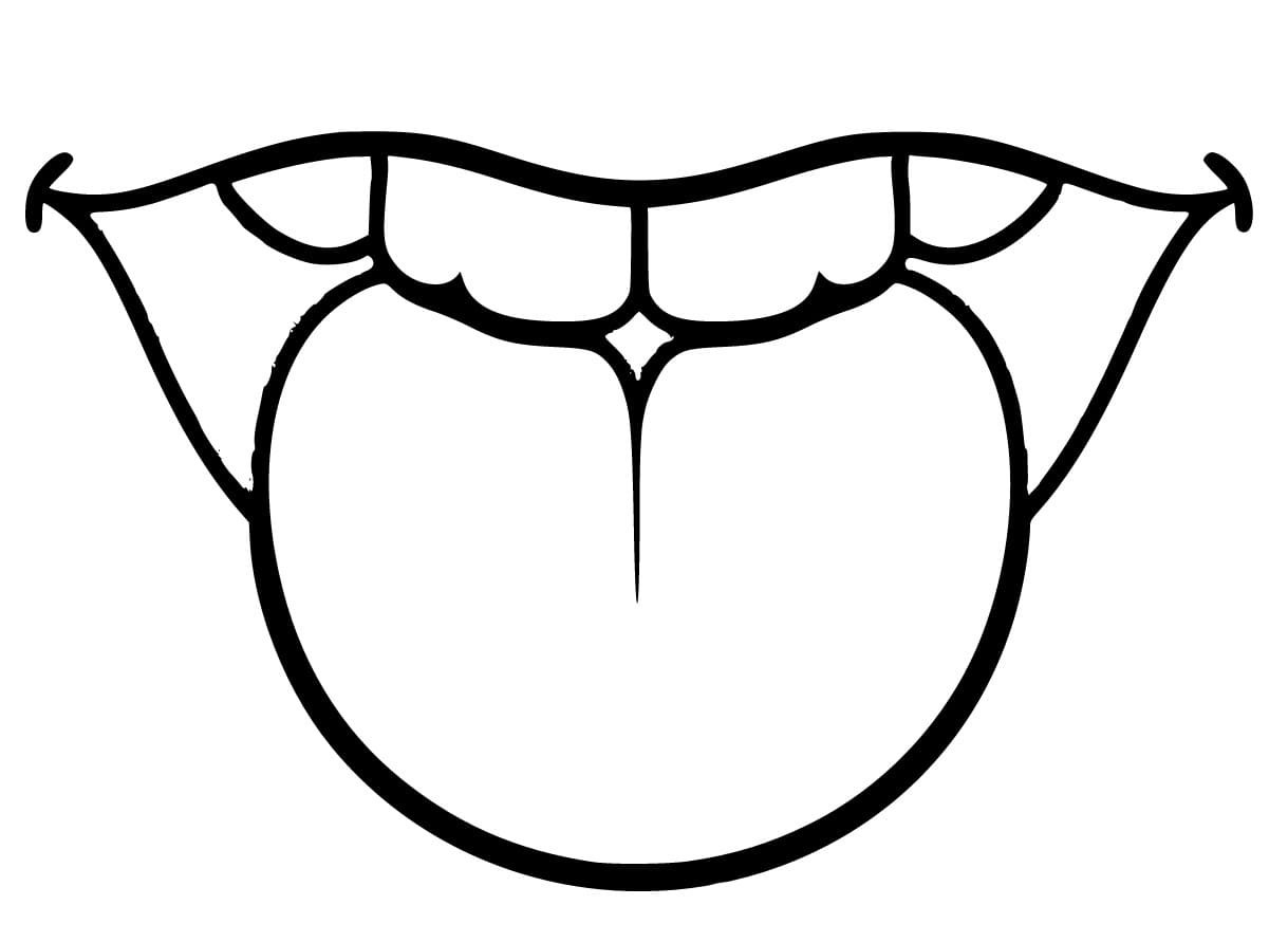 Mouth And Tongue Coloring Pages ColoringLib