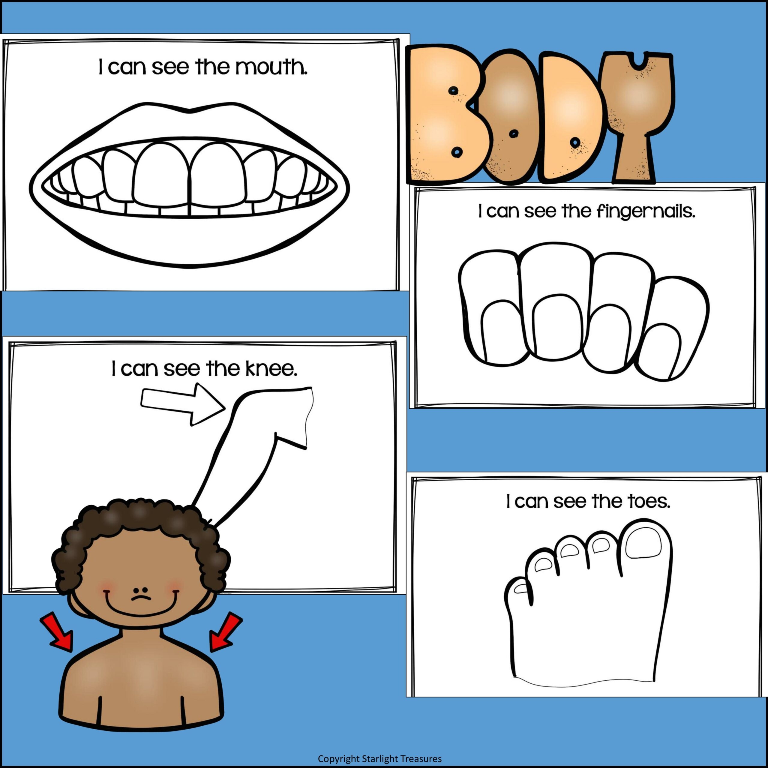 My Body Parts Mini Book For Early Readers Made By Teachers