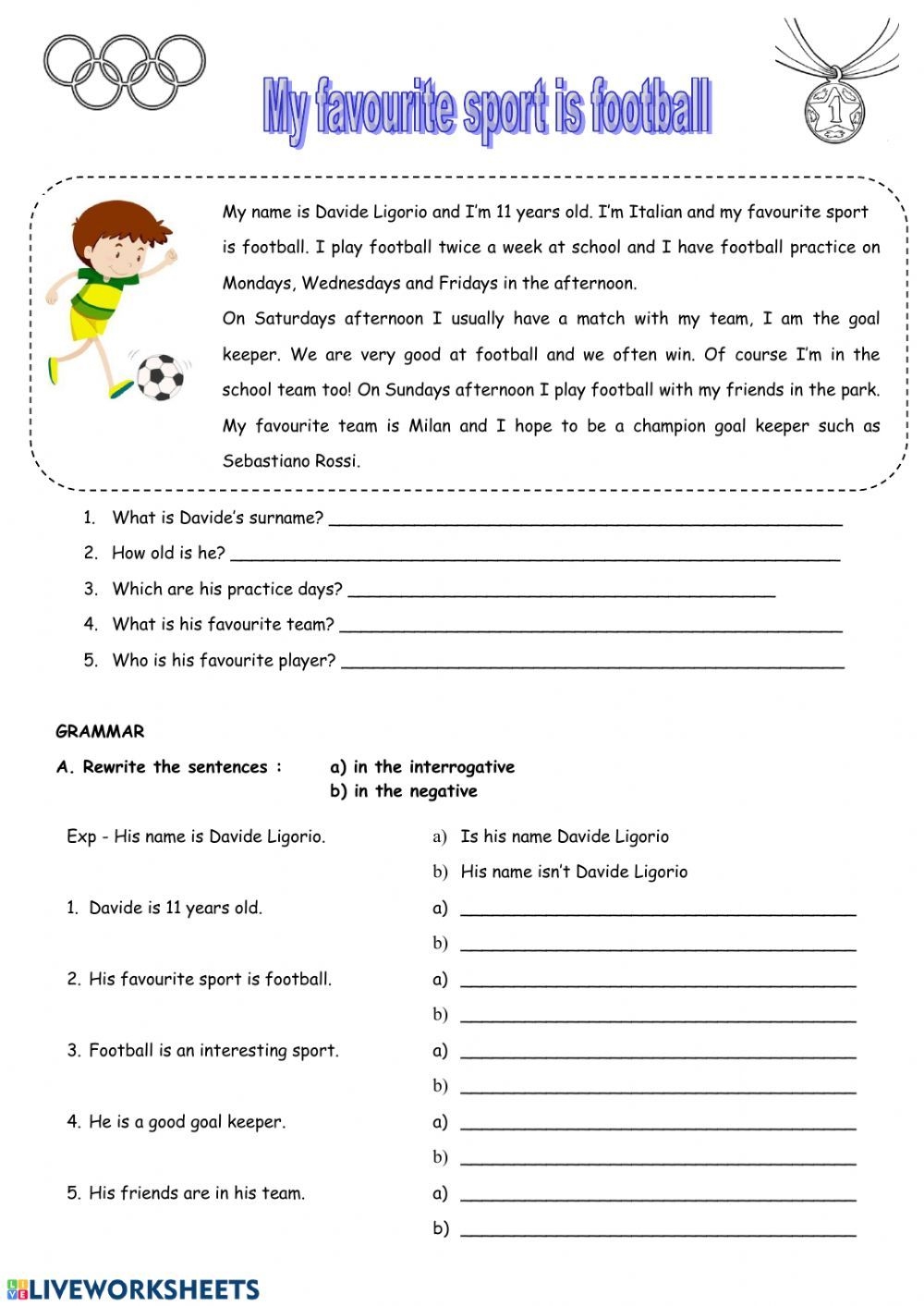 Fun Football Kindergarten Reading Comprehension Worksheets Fun Football Kindergarten Reading Comprehension Worksheets