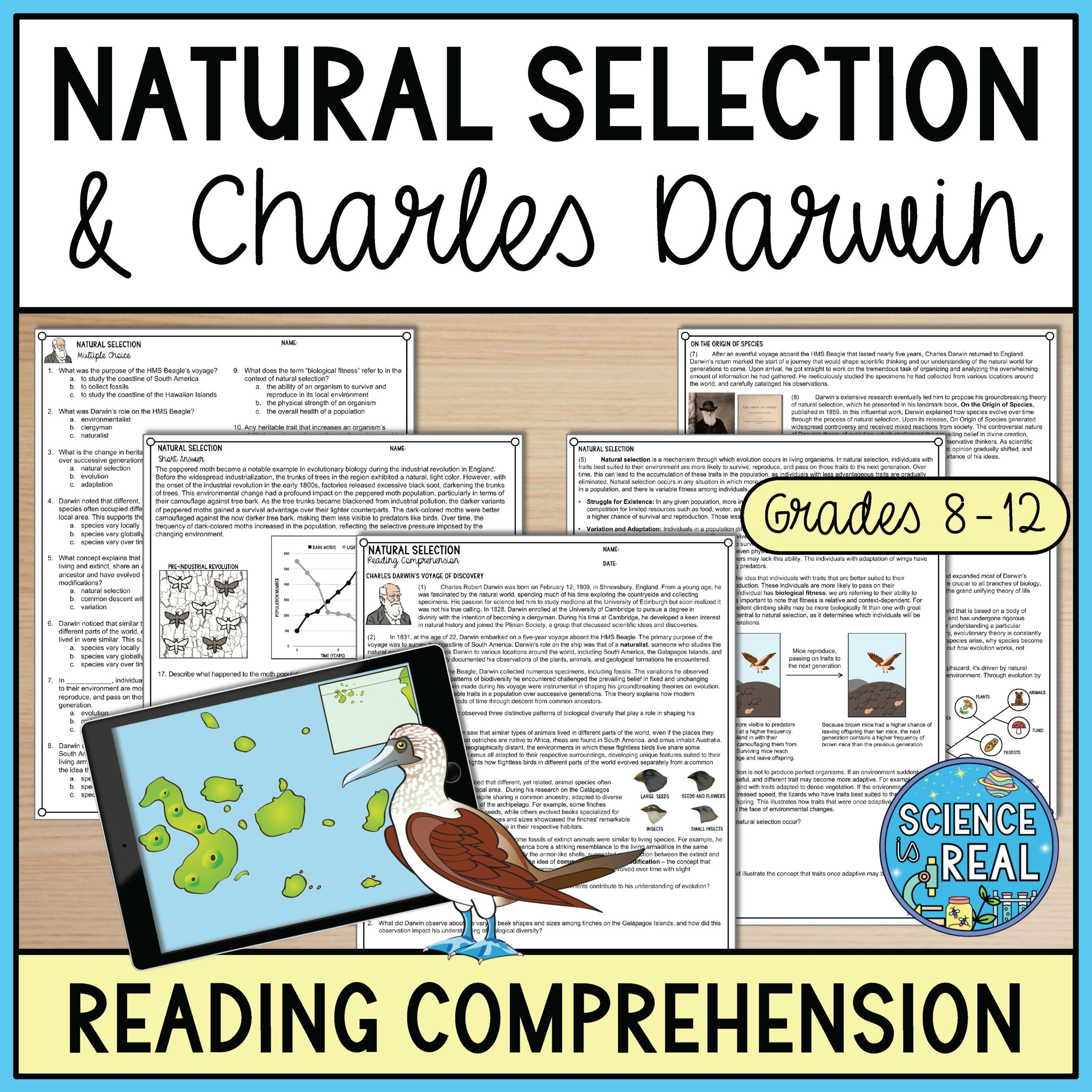 Natural Selection Reading Comprehension Classful