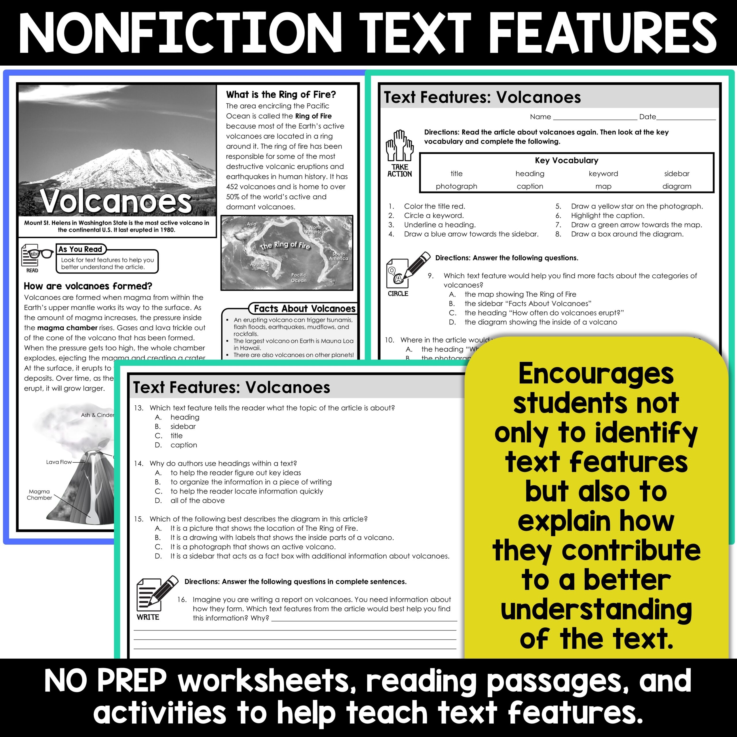 Nonfiction Text Features Activities For Informational Text Nonfiction Text Features Activities For Informational Text