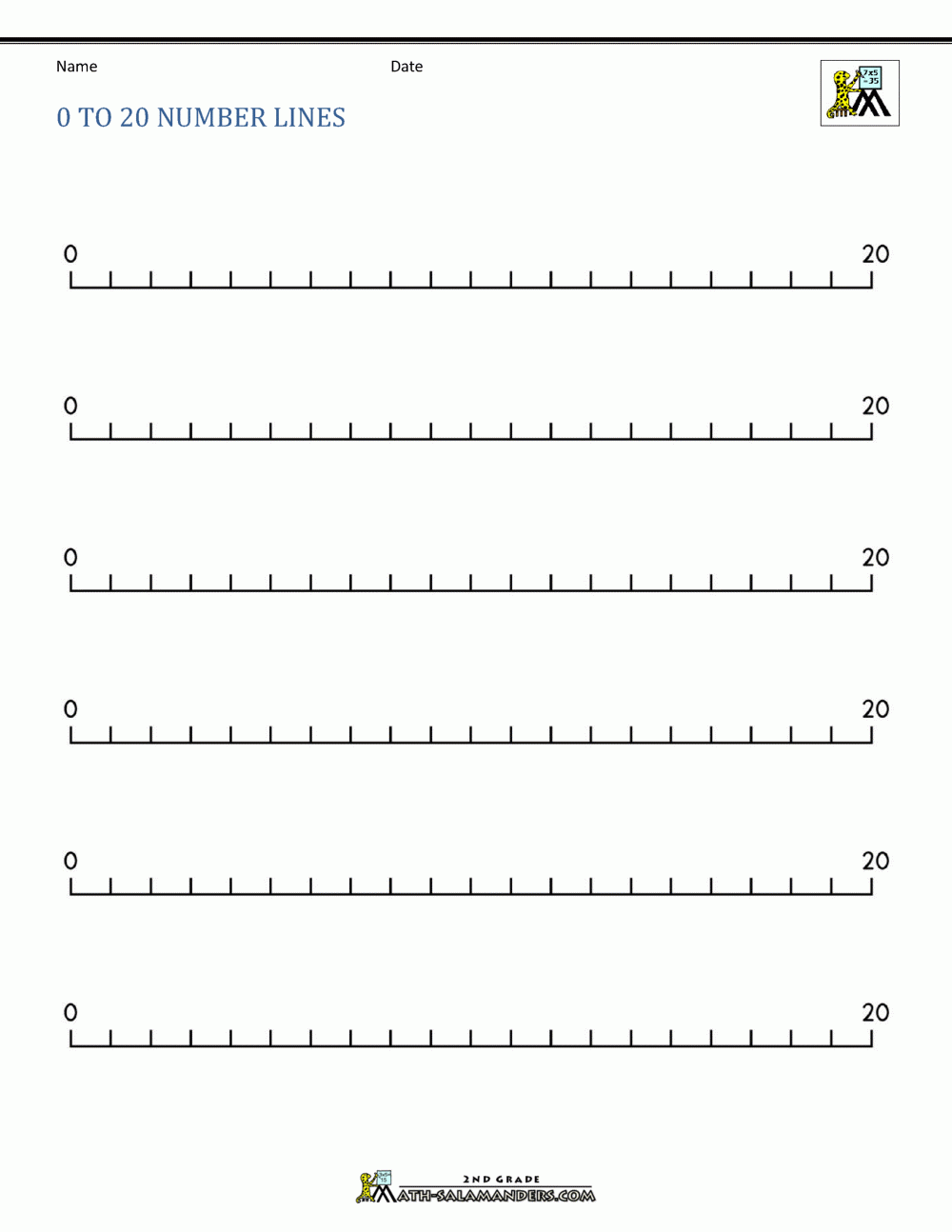 Number Line 0 To 20 Number Line 0 To 20