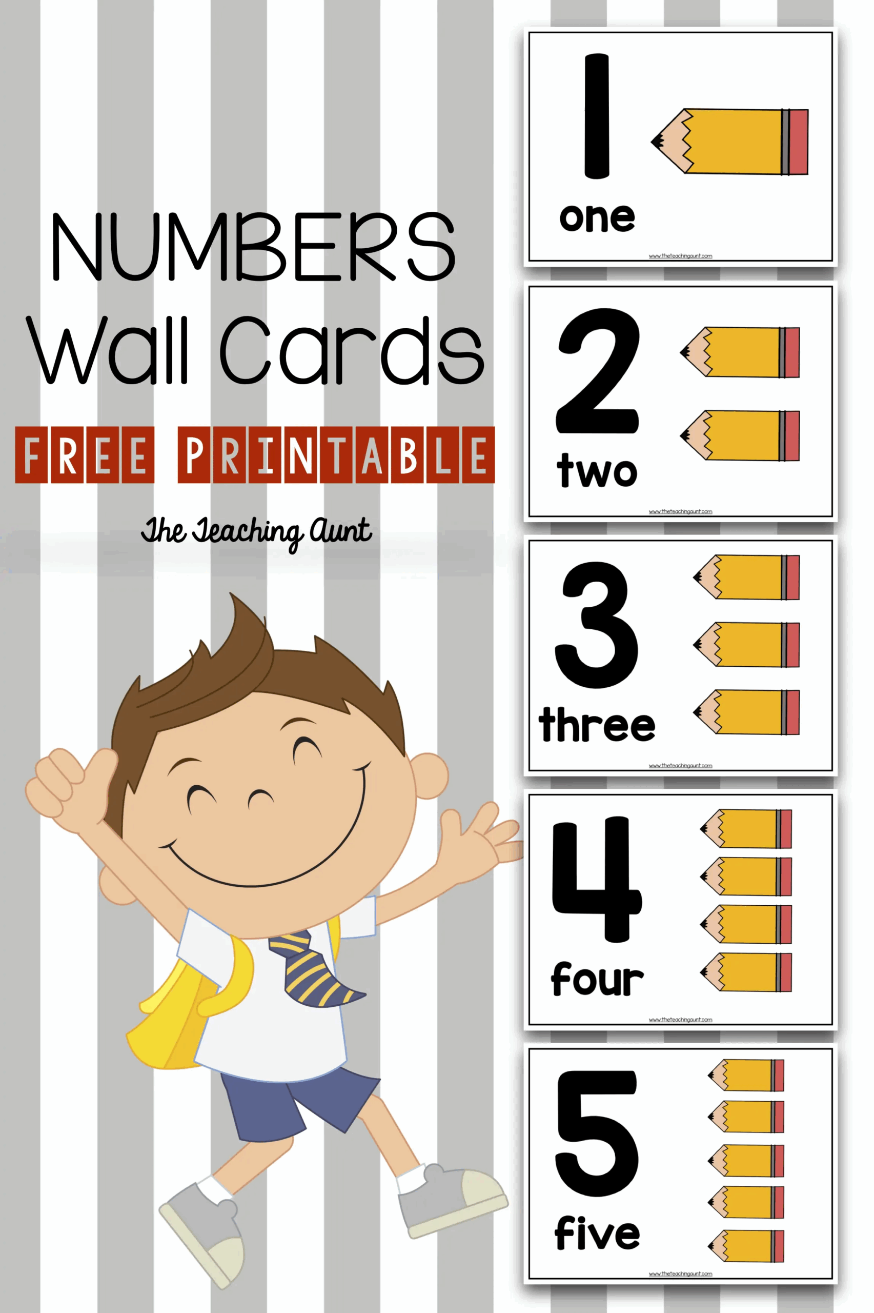 Number Wall Cards For Preschoolers The Teaching Aunt Number Wall Cards For Preschoolers The Teaching Aunt