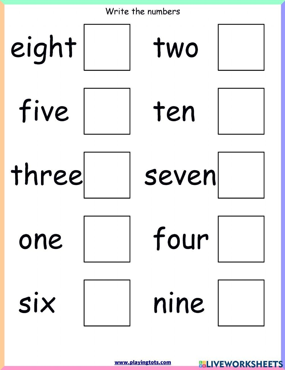 Number Words Worksheet Part 3 PrimaryLearning Org Worksheets Library