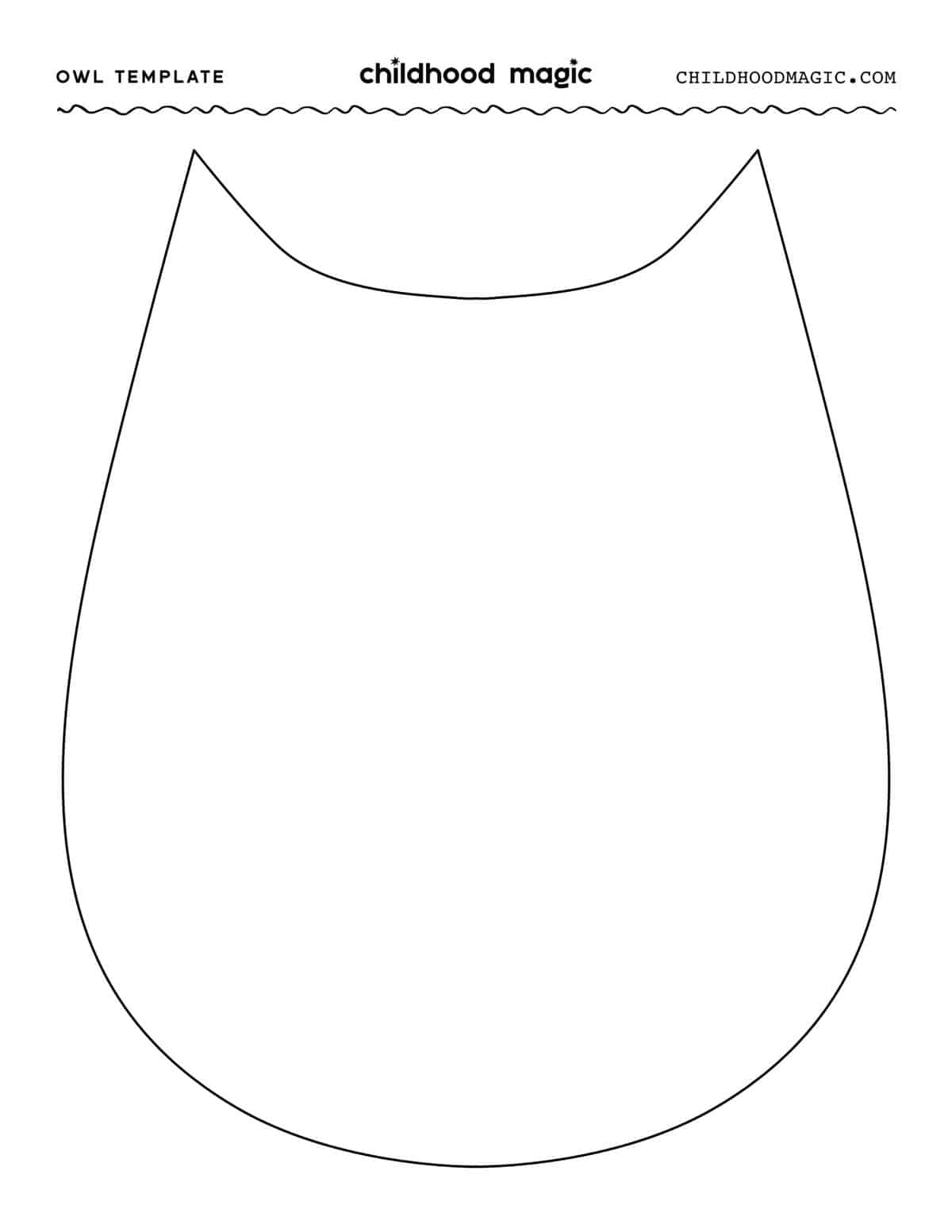 Owl Preschool Free Printables Outline