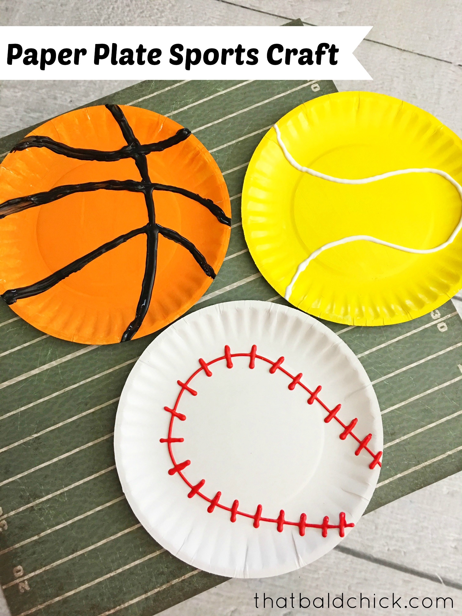 Paper Plate Sports Craft That Bald Chick Paper Plate Sports Craft That Bald Chick