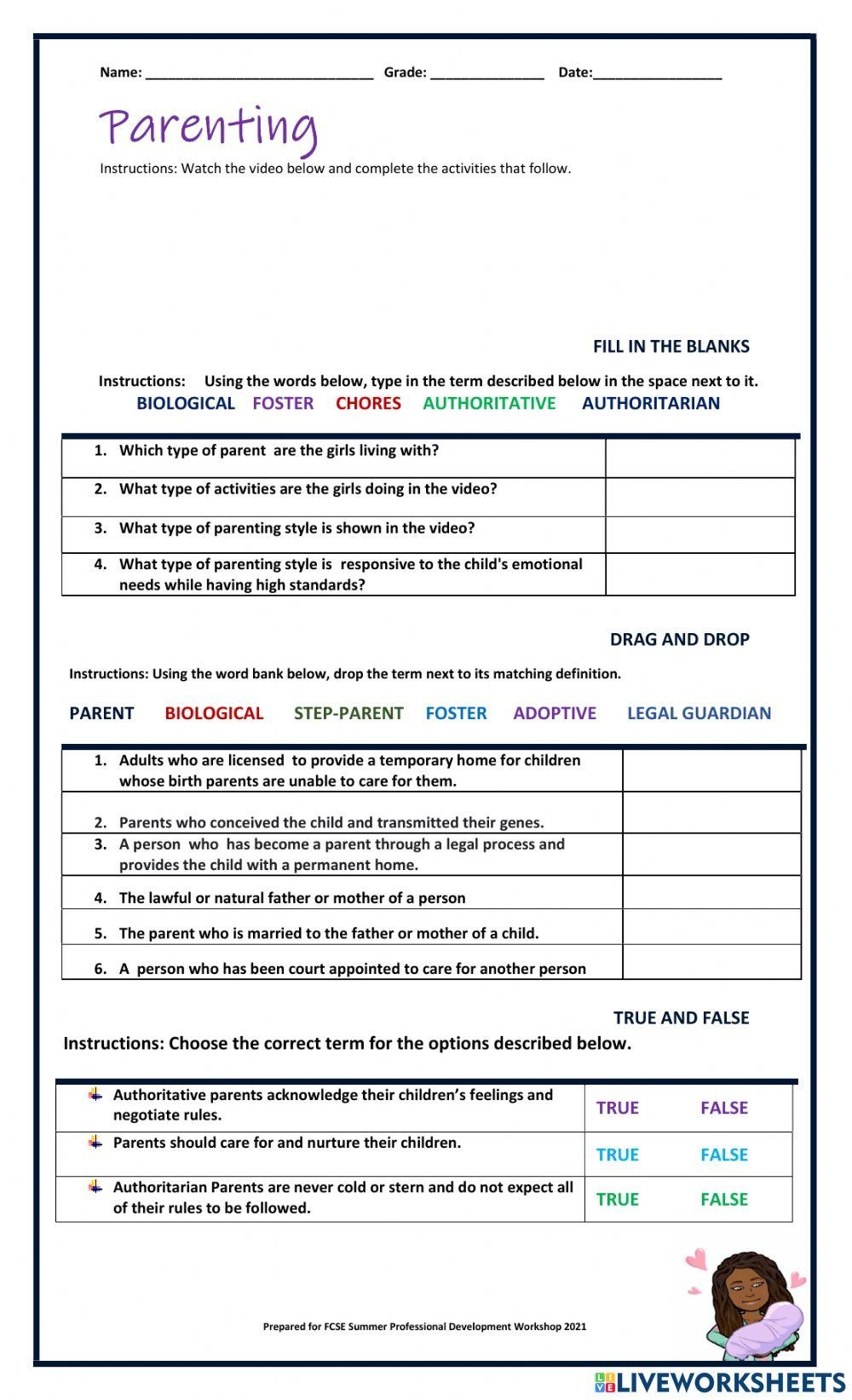 Parenting Styles Worksheet Live Worksheets Worksheets Library