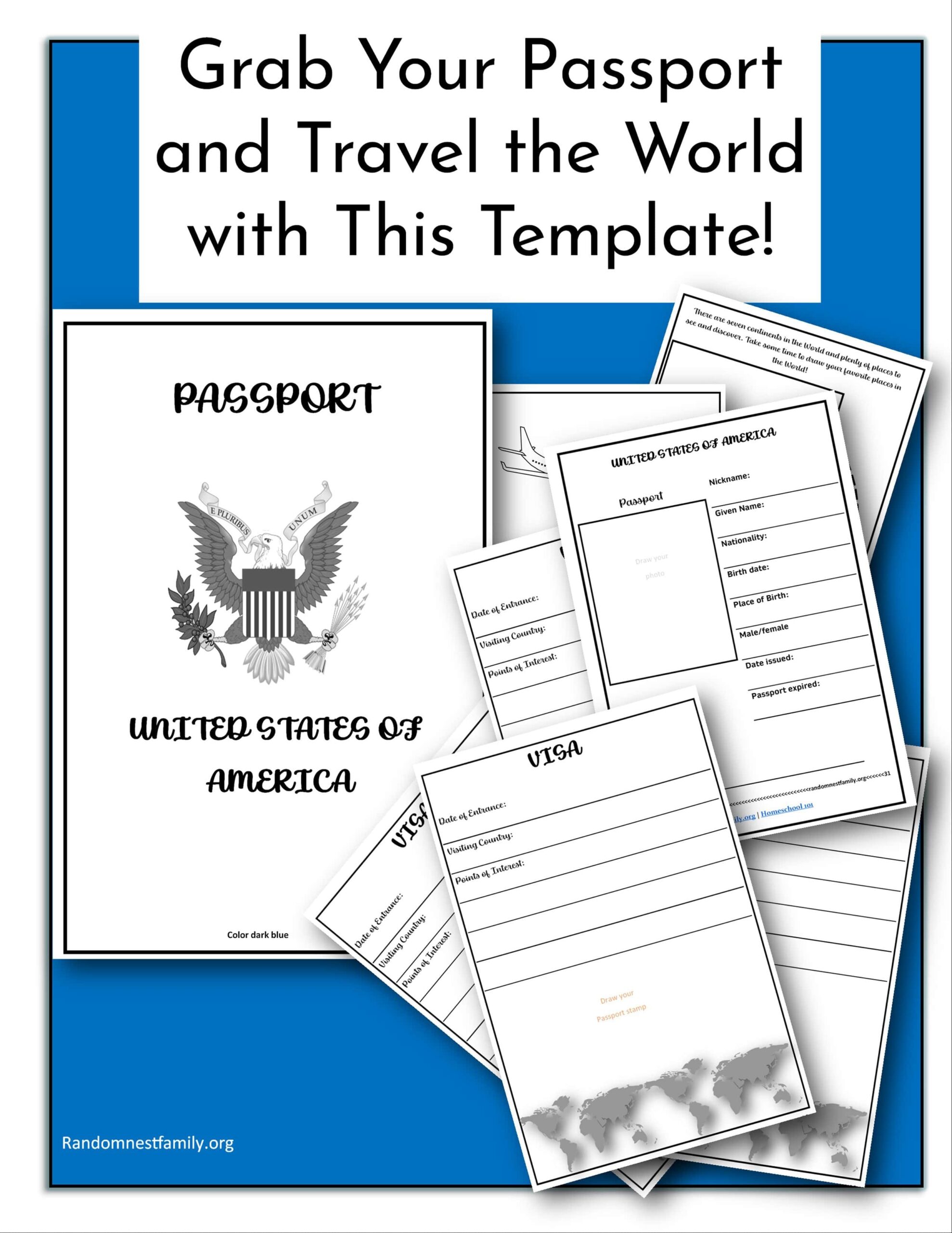 Printable Passport For Preschoolers Printable Passport For Preschoolers