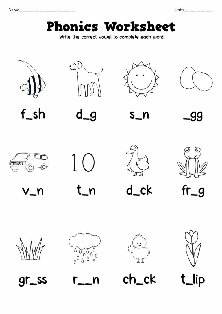 Phonics worksheet 04 Worksheets Library