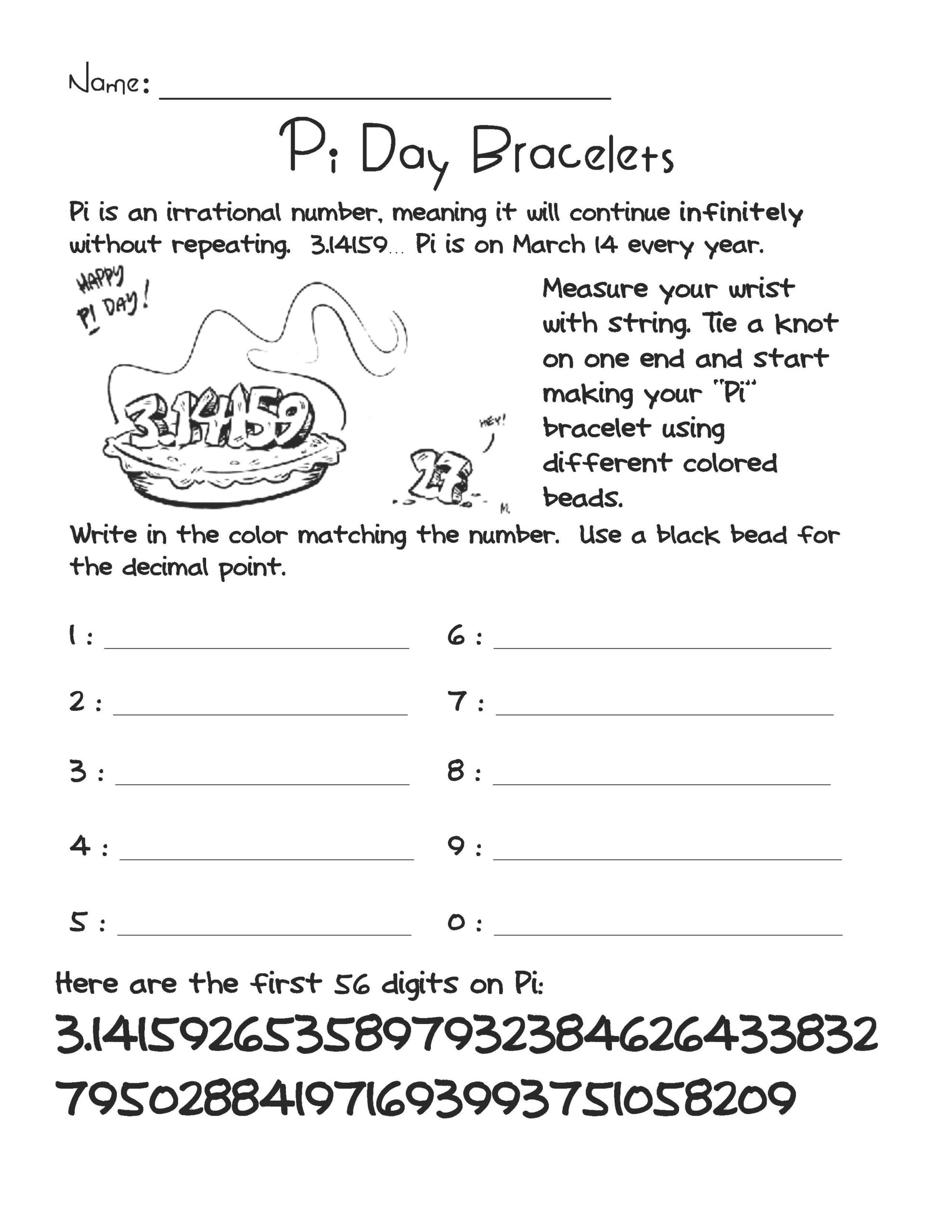 Pi Day Branches Worksheet Worksheets Library