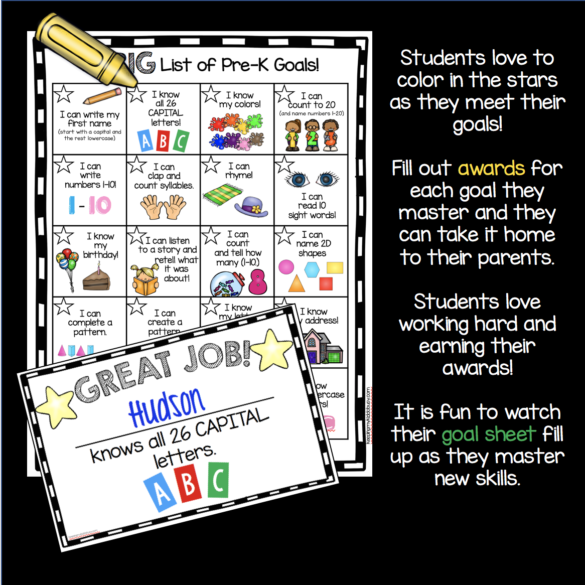 Preschool Goal Sheet Printable