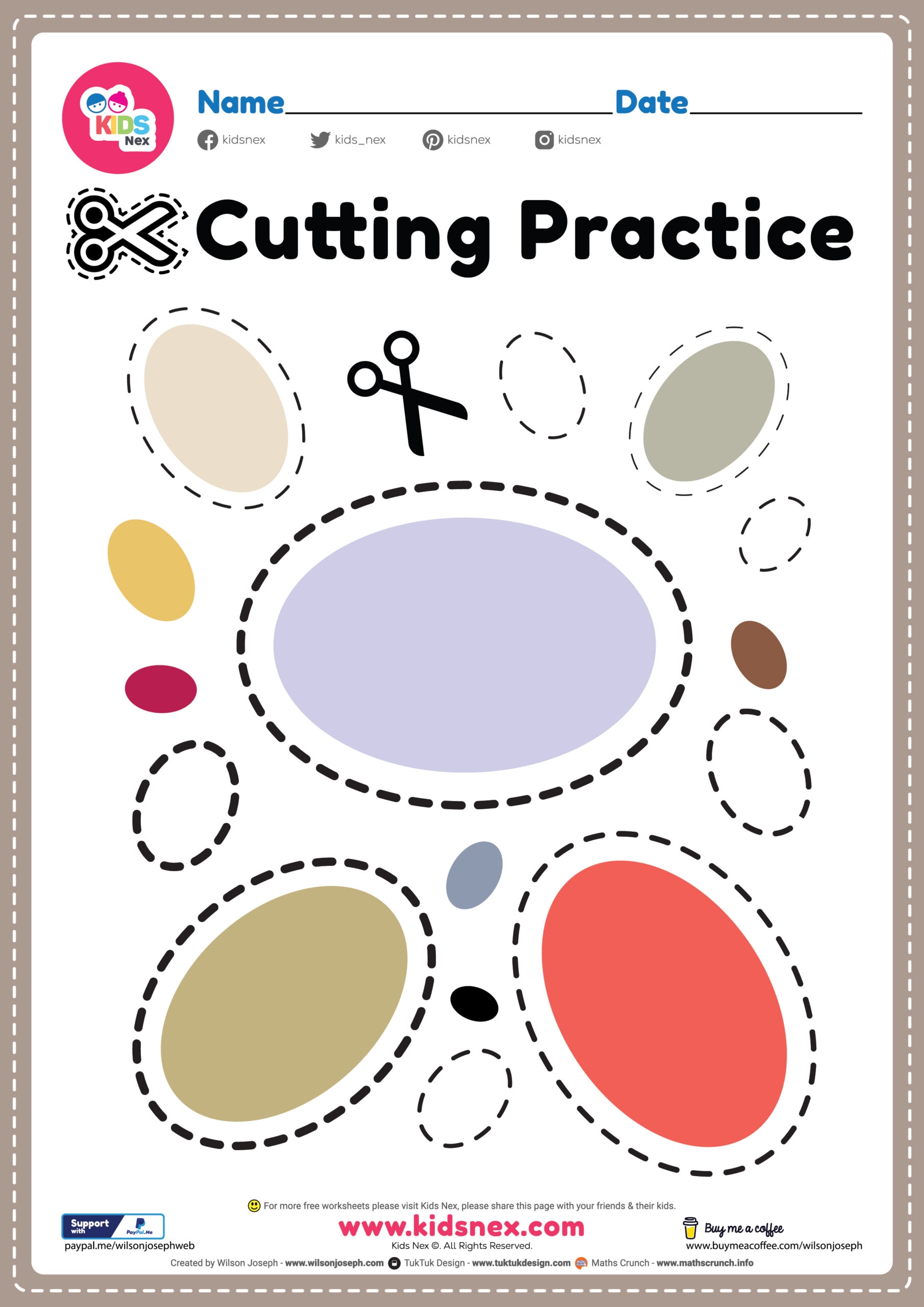 Preschool Cutting Activities Printable Free PDF For Kids