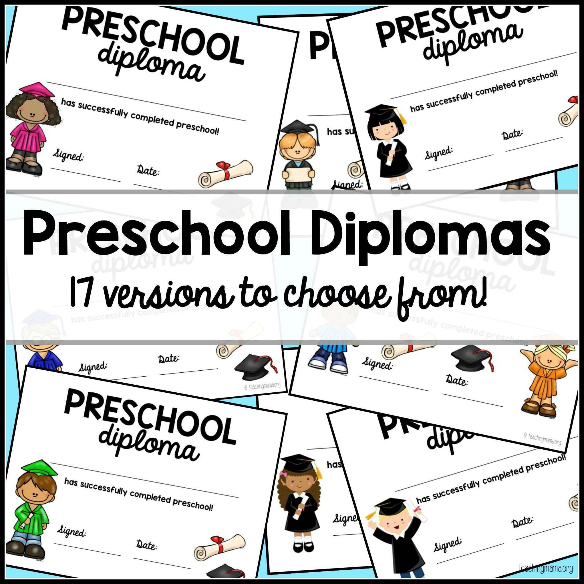 Preschool Diploma Printable Free