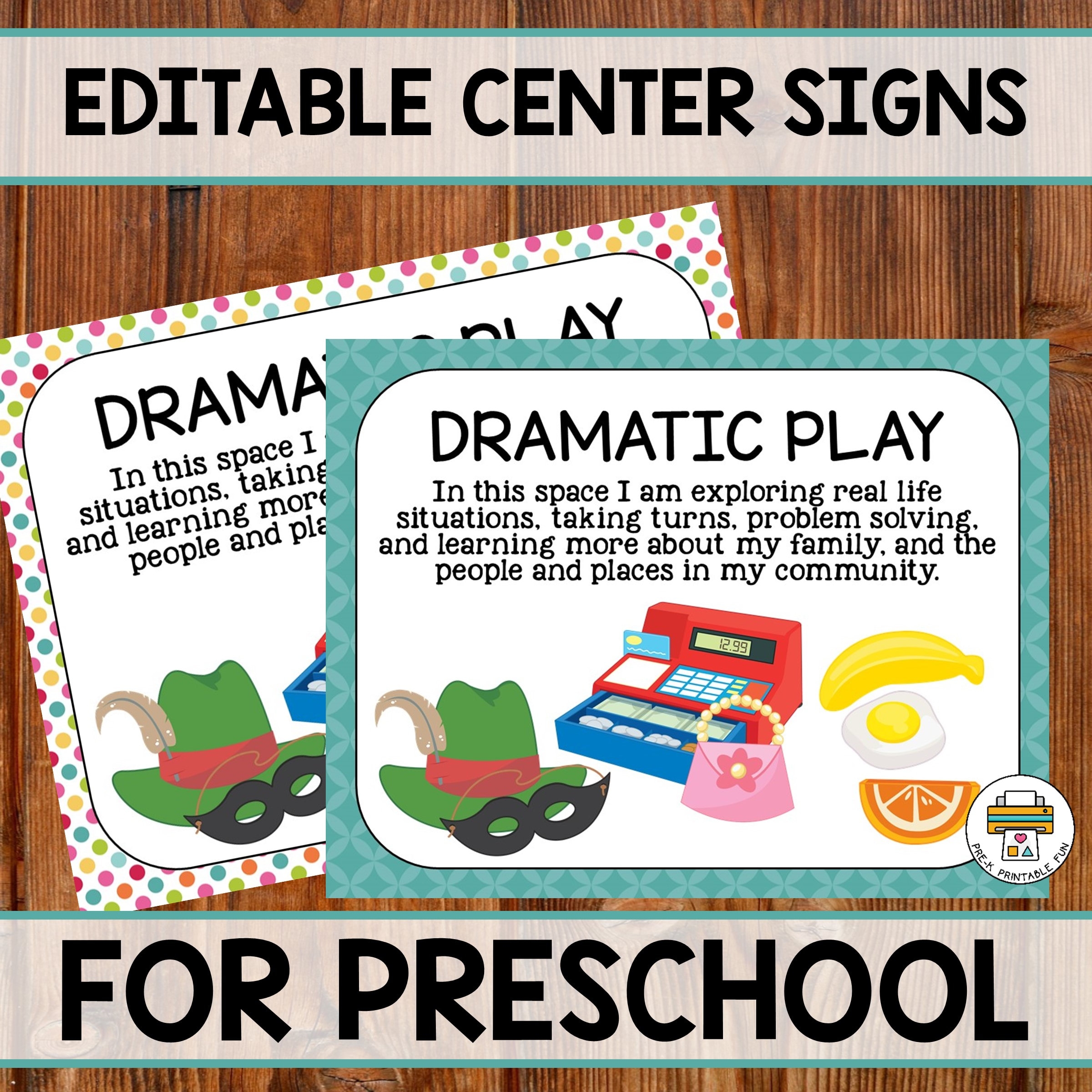 Free Printable Preschool Learning Center Signs
