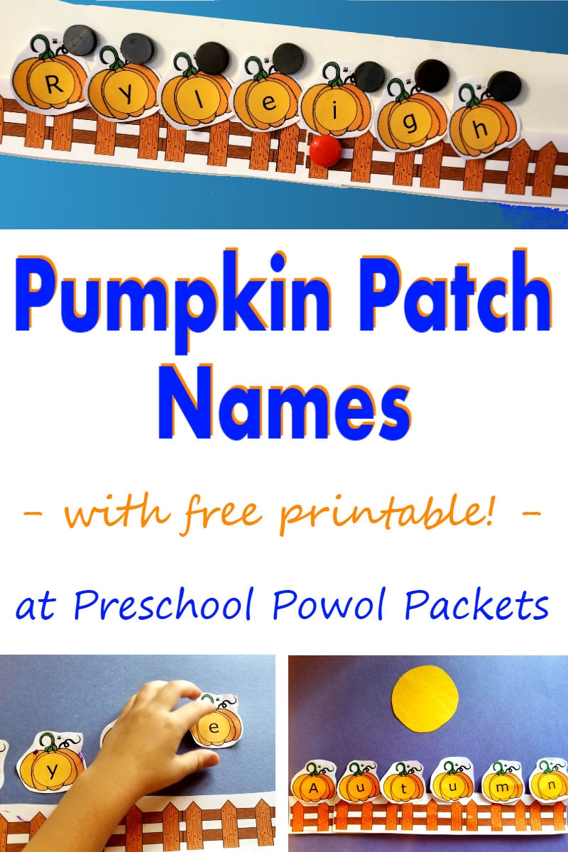 Preschool Name Activity With 5 Little Pumpkins