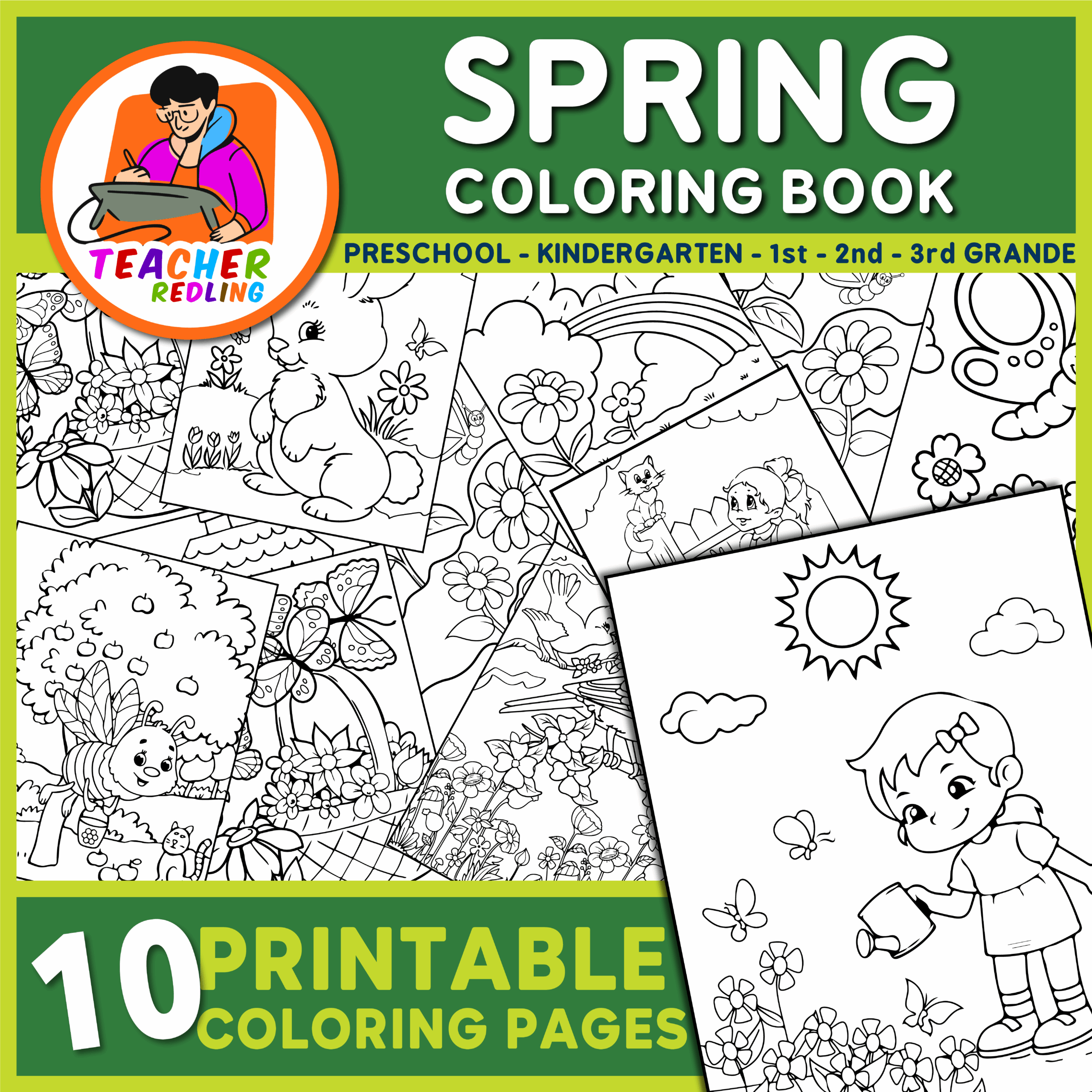 Preschool Pre K Morning Work Worksheets Spring Coloring Pages 