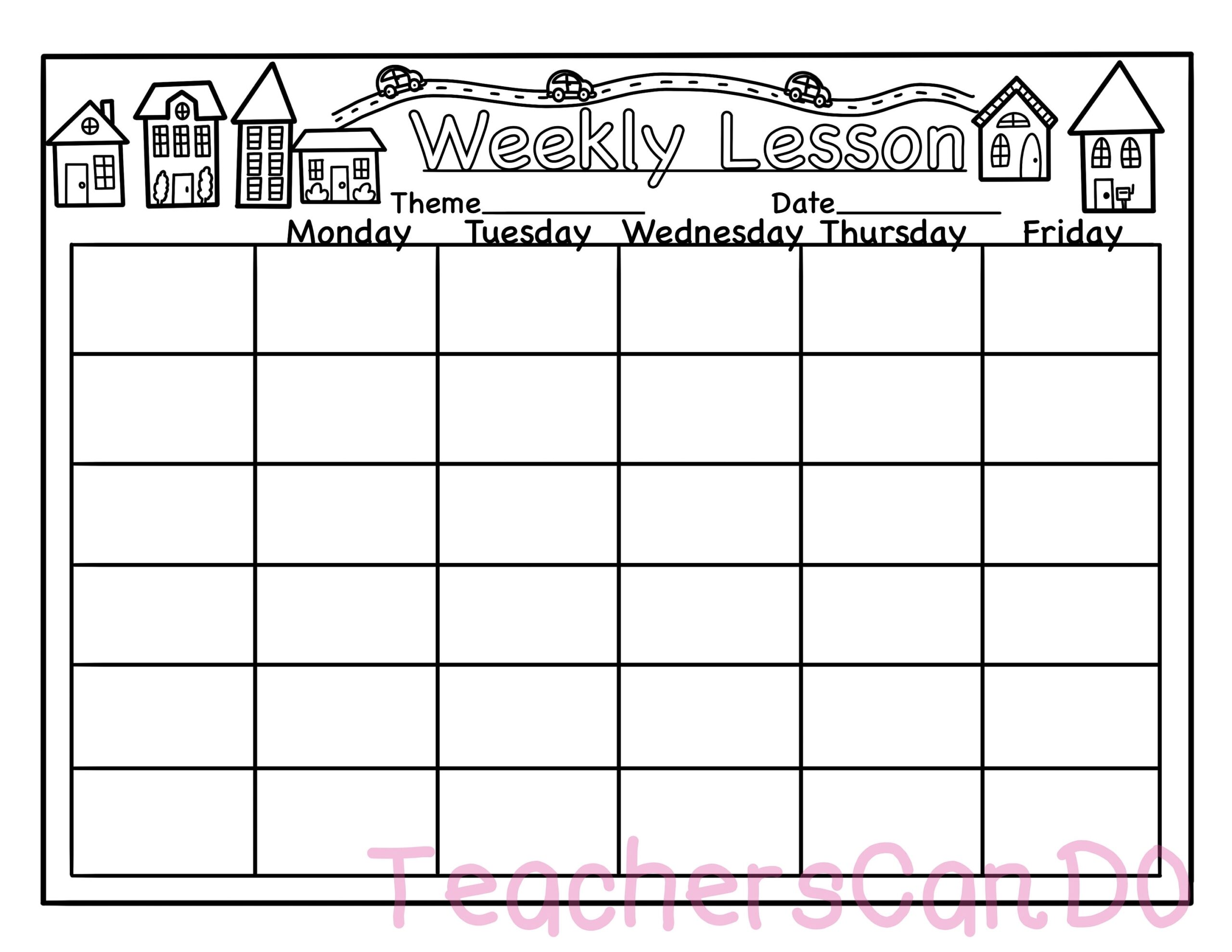 Preschool Toddler Daycare Neighborhood Themed Lesson Plan Template Preschool Toddler Daycare Neighborhood Themed Lesson Plan Template