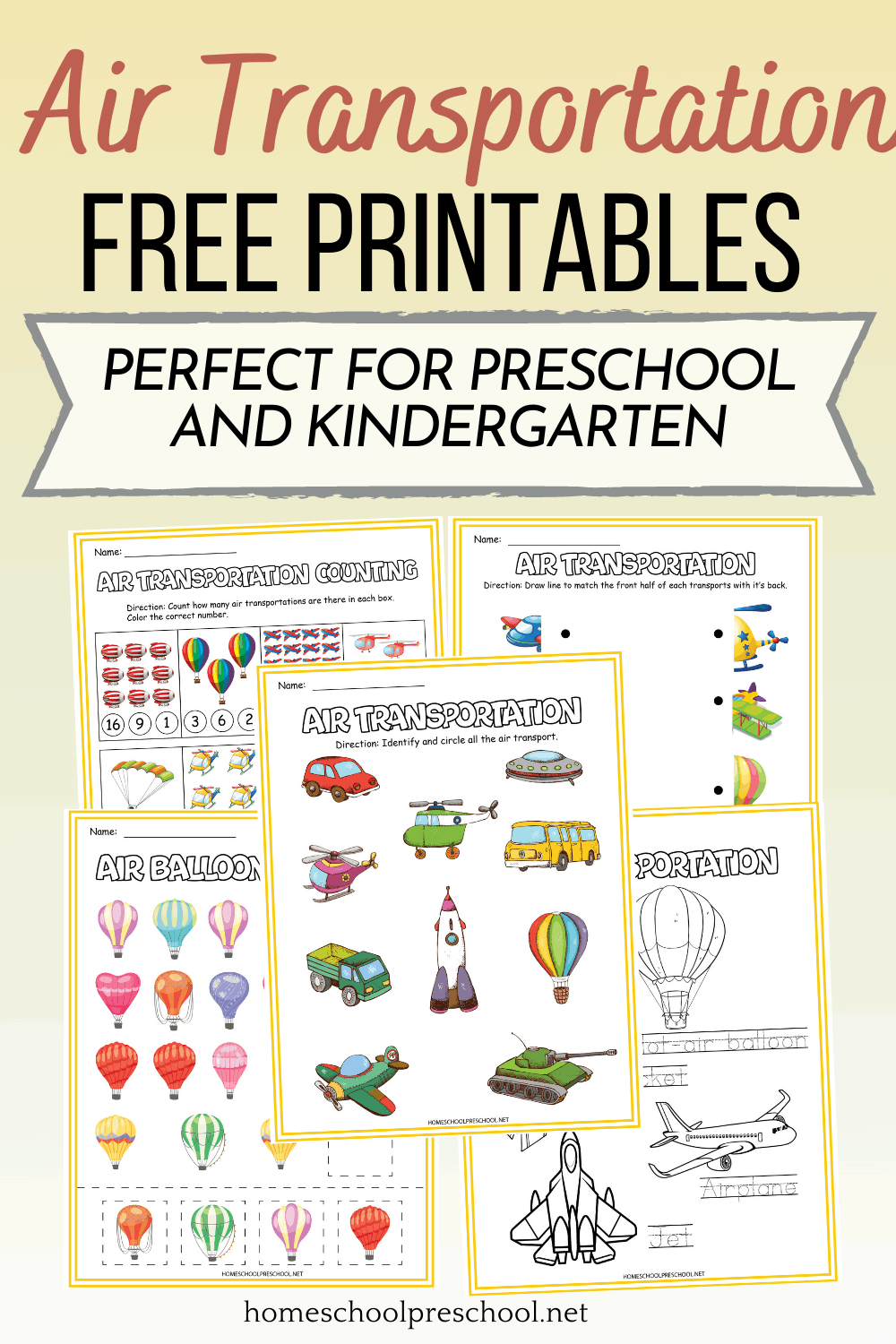Printable Air Transportation Activities For Preschoolers Printable Air Transportation Activities For Preschoolers