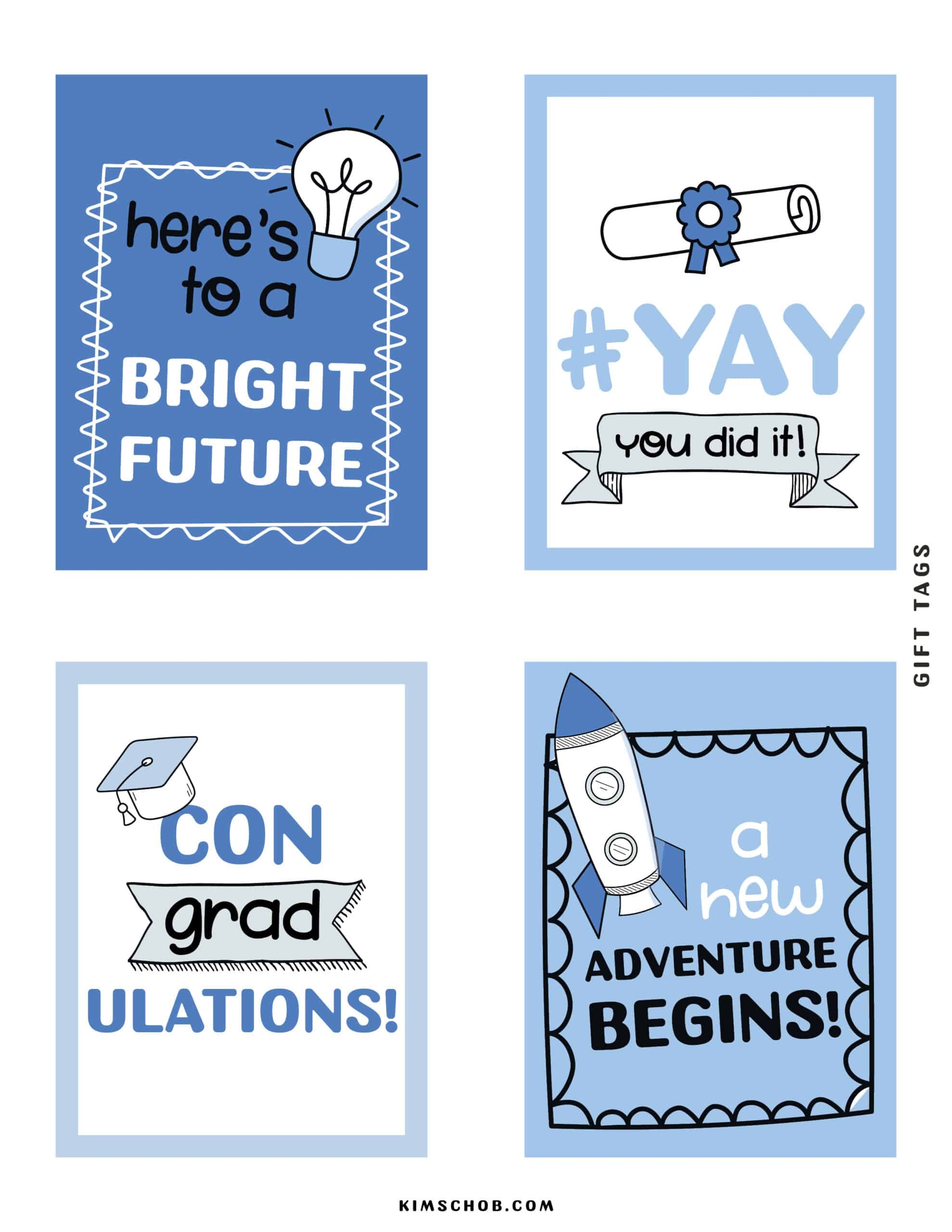 Printable Graduation Cards U0026 Tags Free Print And Download Kim 