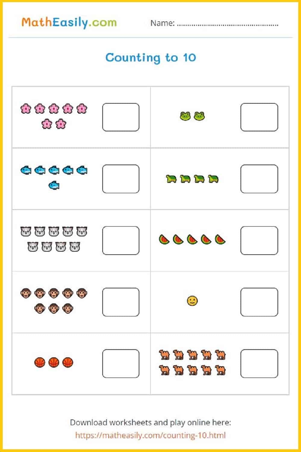 Kindergarten Math Common Core Worksheets