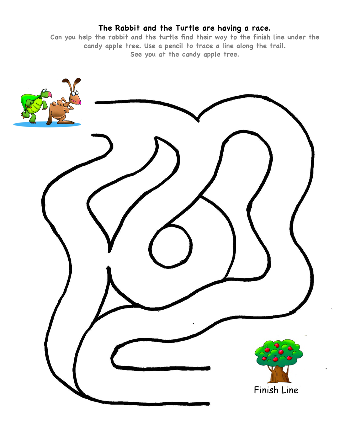 Tracing Maze Worksheet