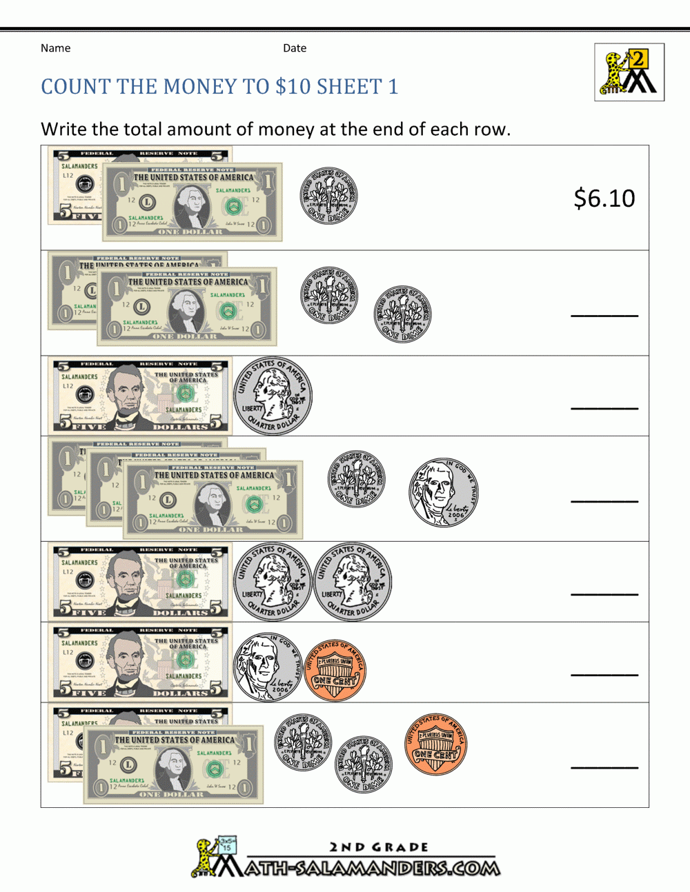 Kindergarten Math Worksheets Money Kindergarten Math Worksheets Money