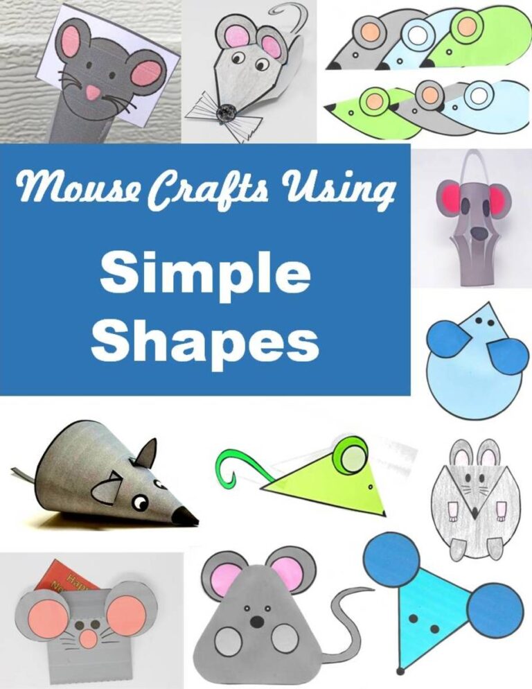 Printable Mouse Patterns With Simple Shapes For Kids Crafts