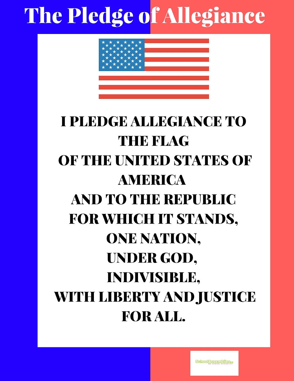 Pledge Of Allegiance Printable Preschool