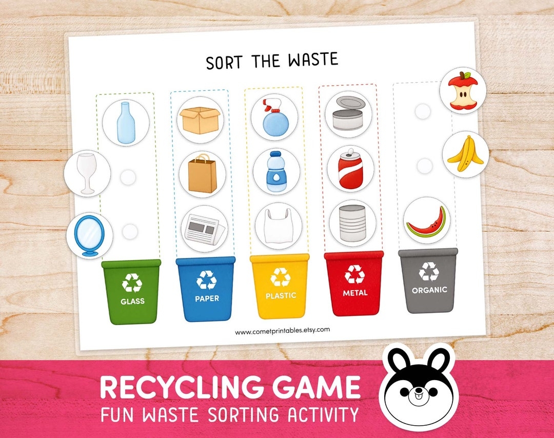 Printable Recycling Sorting Game