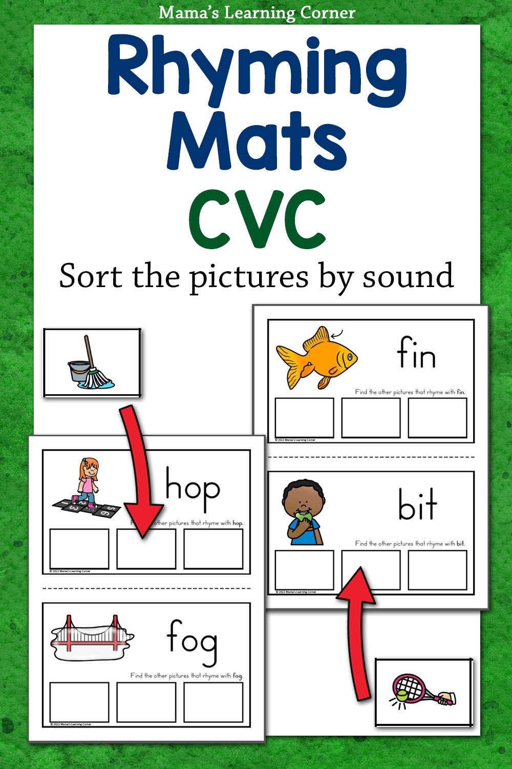 Preschool Printable Rhyming Cards