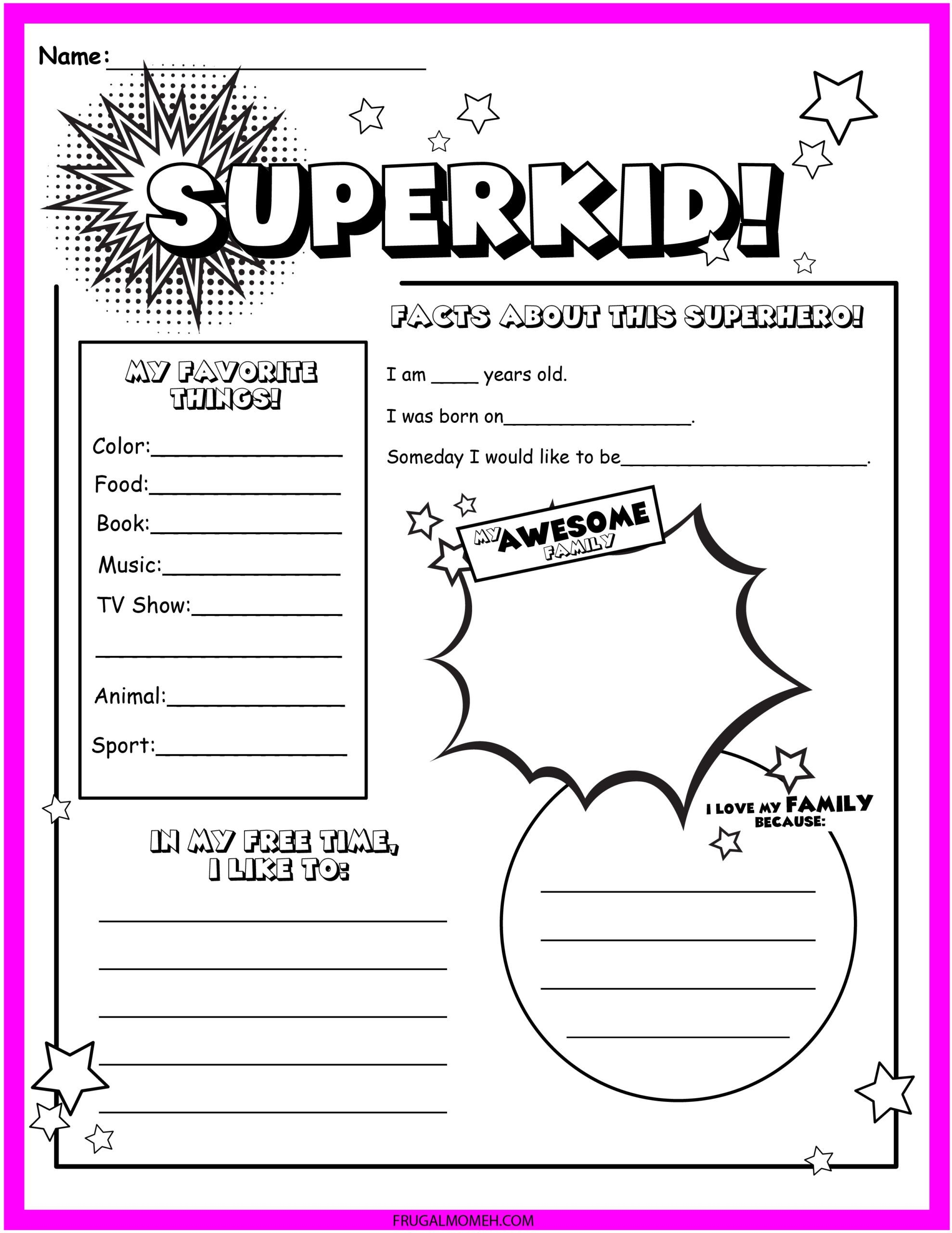 Printable Superhero Activities Printable Party Favors Printable Superhero Activities Printable Party Favors