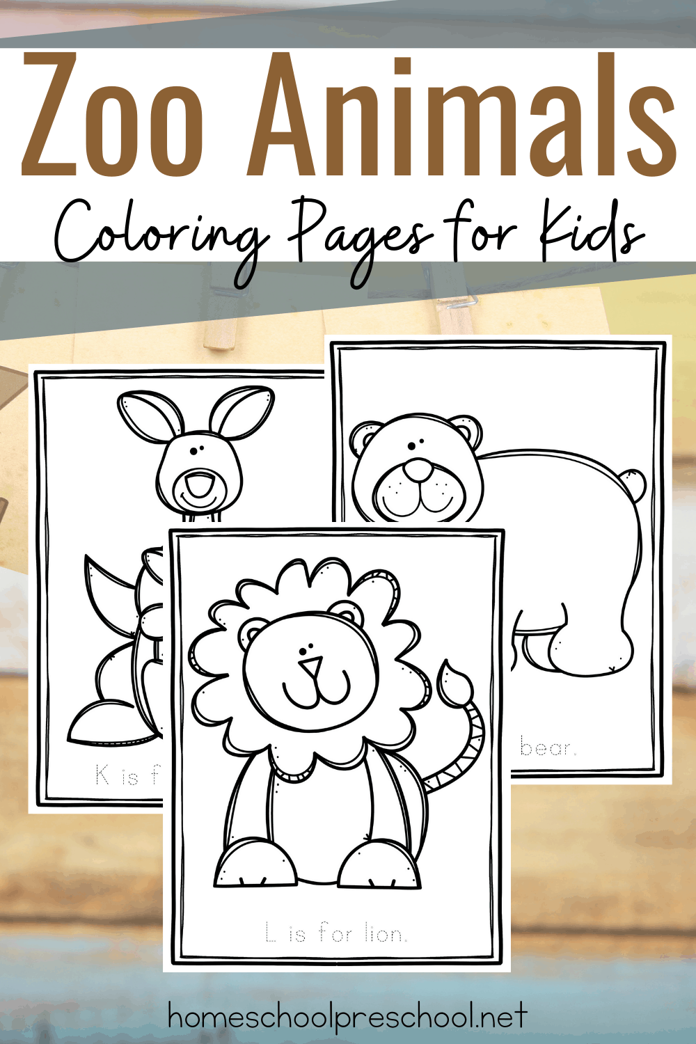 Printable Zoo Animals For Preschoolers