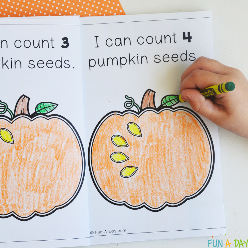 Pumpkin Seed Counting Book Free Printable Fun A Day 