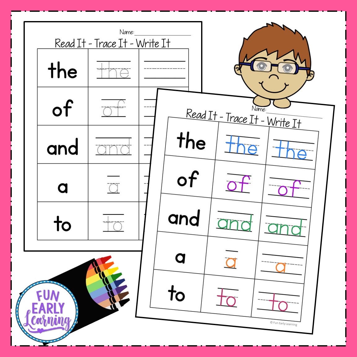 Kindergarten Worksheets Sight Words Free