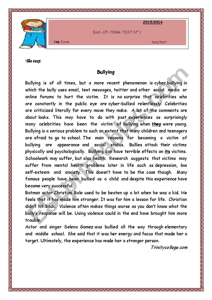 Reading Comprehension For 9th Grade ESL Worksheet By Cindybindy Worksheets Library Reading Comprehension For 9th Grade ESL Worksheet By Cindybindy Worksheets Library