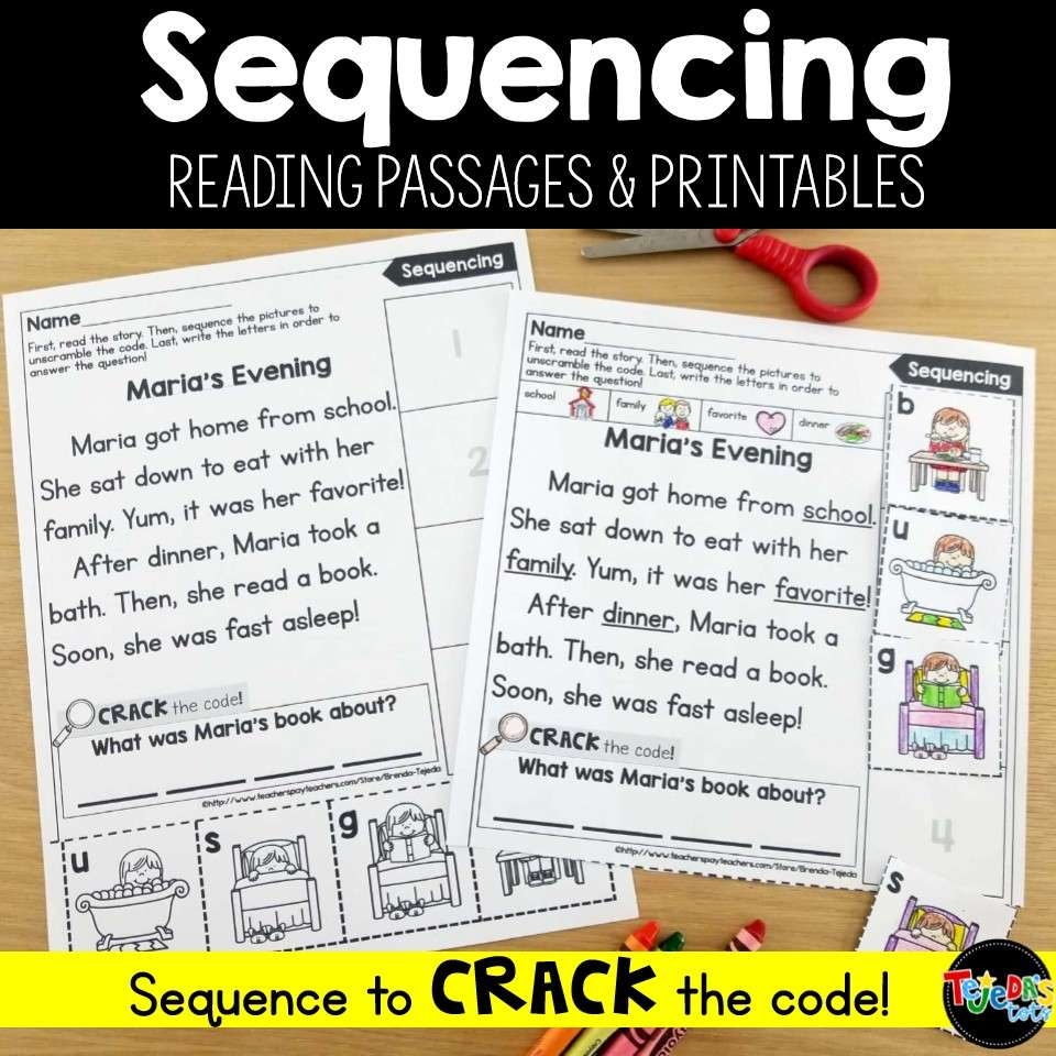 Reading Comprehension And Sequencing Worksheets