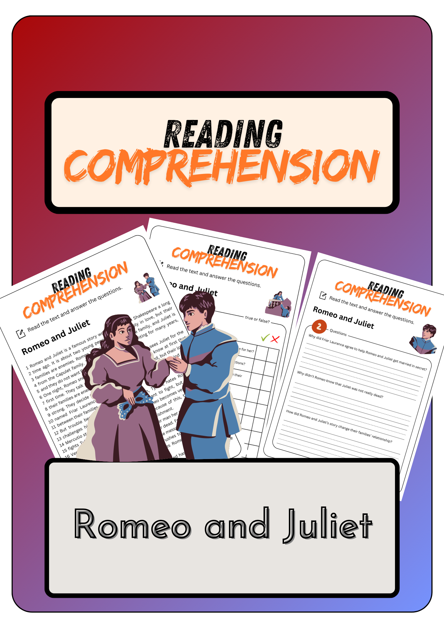 Reading Comprehension Romeo And Juliet Solutions Made By Teachers