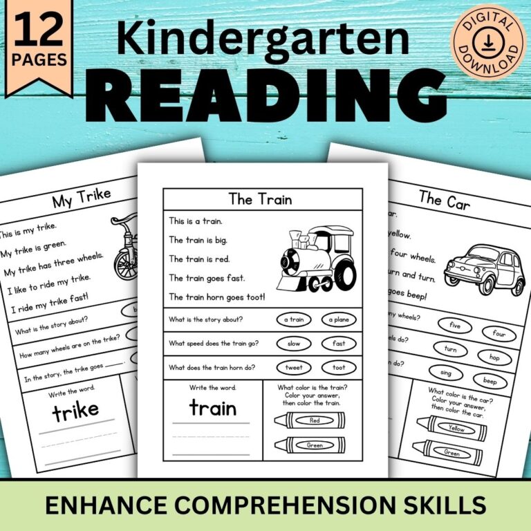 Reading Comprehension Worksheets For Preschool Kindergarten