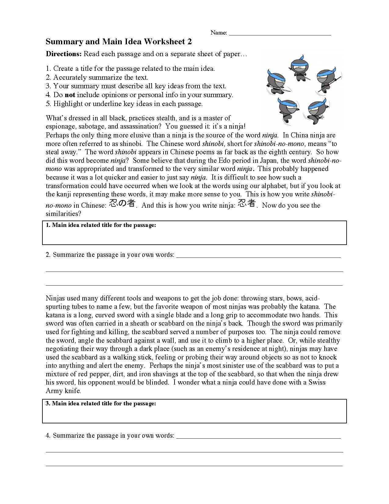 Reading Comprehension Grade 6 Worksheets Pdf