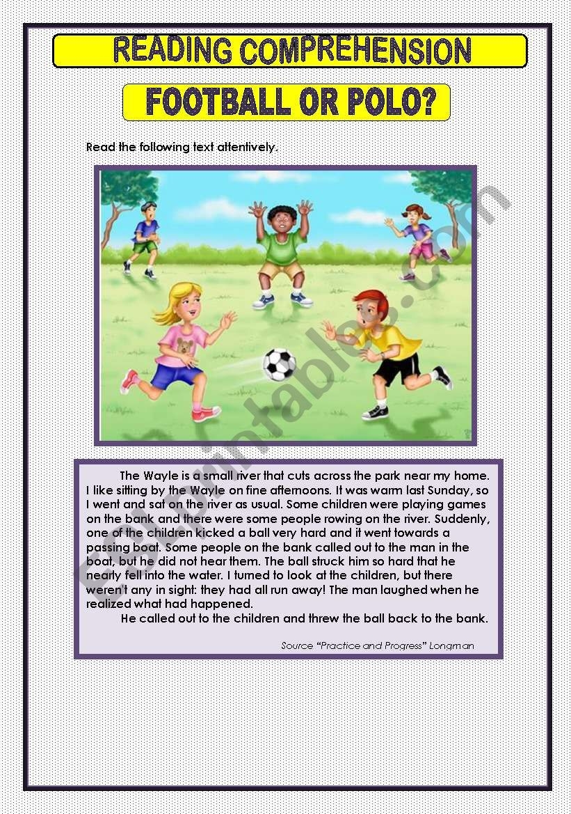 READING COMPREHENSION READING COMPREHENSION