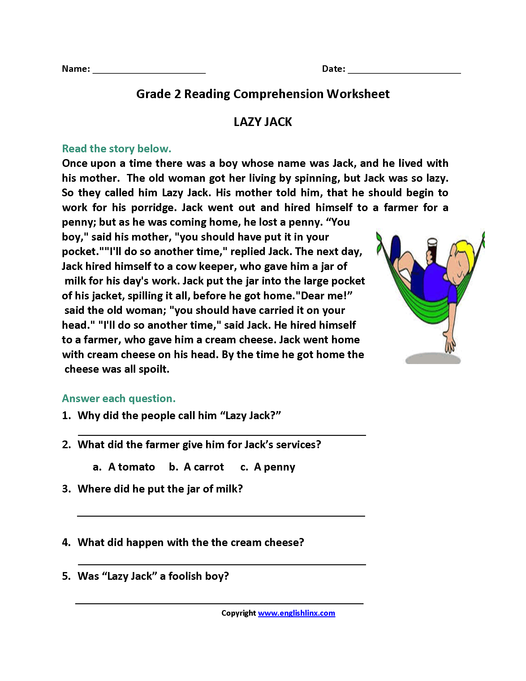 Reading Worksheets Second Grade Reading Worksheets Reading Worksheets Second Grade Reading Worksheets